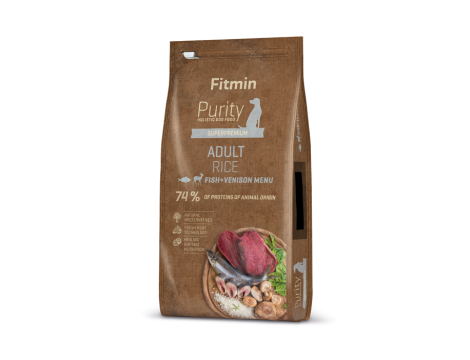 FITMIN dog Purity Rice Adult Fish & Venison 2kg