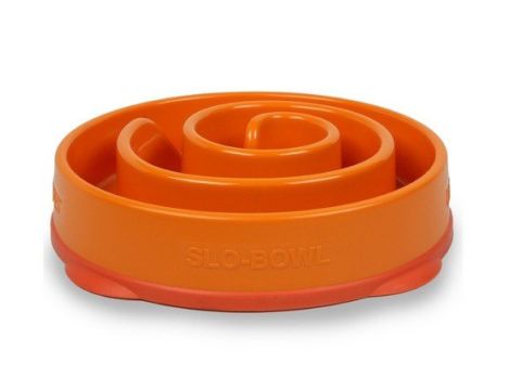 FUN FEEDER Miska plastikowa spowalniająca jedzenie MINI/MEDIUM pomarańczowa [51004]