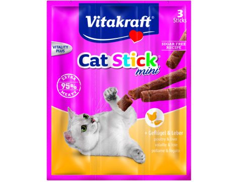 VITAKRAFT CAT STICK MINI drób i wątróbka przysmak dla kota 3szt