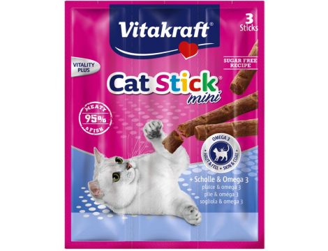 VITAKRAFT CAT STICK MINI flądra i omega3 przysmak dla kota 3szt