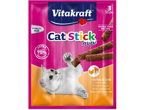 VITAKRAFT CAT STICK MINI indyk i jagnięcina przysmak dla kota 3szt