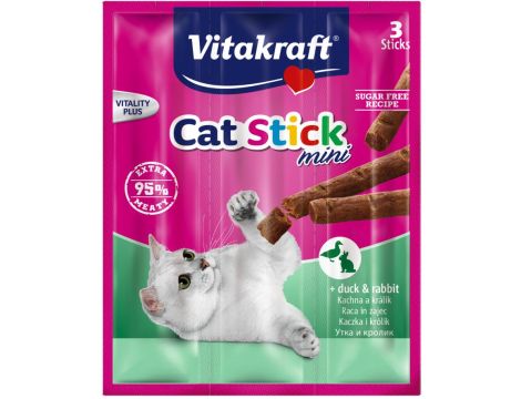 VITAKRAFT CAT STICK MINI kaczka i królik przysmak dla kota 3szt