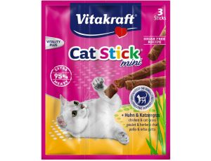 VITAKRAFT CAT STICK MINI kurczak i kocia trawa przysmak dla kota 3szt