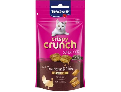 VITAKRAFT CRISPY CRUNCH przysmak dla kota, indyk i chia 60g