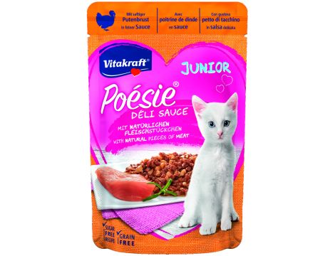 VITAKRAFT POESIE DELI SAUCE JUNIOR indyk saszetka dla młodego kota 85g