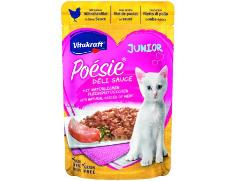 VITAKRAFT POESIE DELI SAUCE JUNIOR kurczak saszetka dla młodego kota 85g