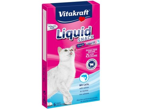 VITAKRAFT CAT LIQUID SNACK przysmak z łososiem i omegą dla kota 6szt