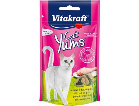 VITAKRAFT CAT YUMS przysmak dla kota, kurczak z kocią trawą 40g