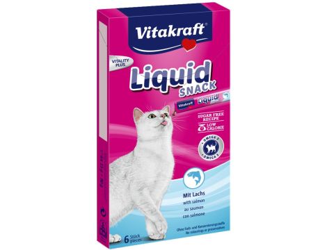 VITAKRAFT CAT LIQUID SNACK przysmak z łososiem i omegą dla kota 6szt+2szt gratis