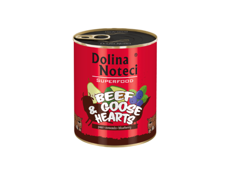 DOLINA NOTECI SUPERFOOD Wołowina i serca z gęsi 800g