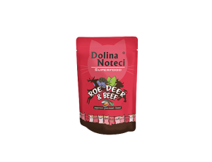 DOLINA NOTECI SUPERFOOD Sarna i wołowina saszetka kot 85g