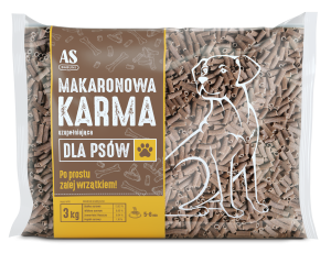 AS BABUNI Makaronowa karma dla psów 3kg