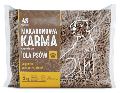 AS BABUNI Makaronowa karma dla psów 3kg