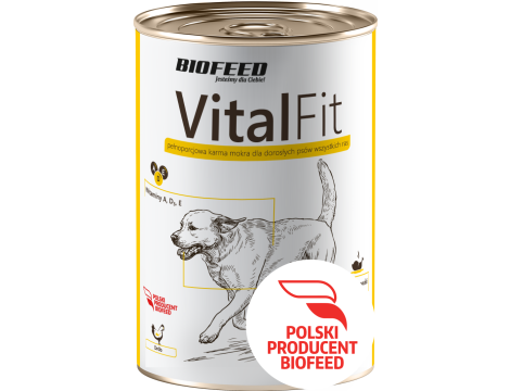 BIOFEED VITALFIT puszka dla psów z drobiem 415g