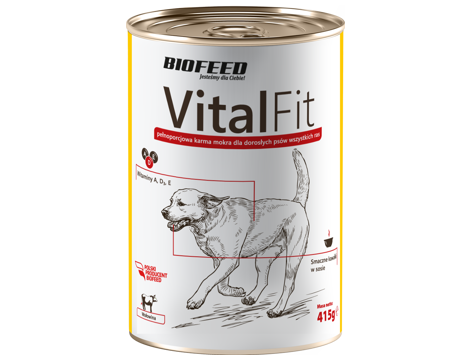 BIOFEED VITALFIT puszka dla psów z wołowiną 415g