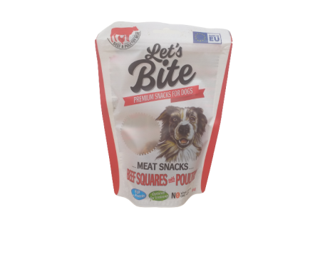 BRIT LET'S BITE MEAT SNACKS BEEF SQUARES POULTRY 80g