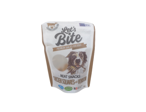 BRIT LET'S BITE MEAT SNACKS CHICKEN SQUARES VENISON 80g