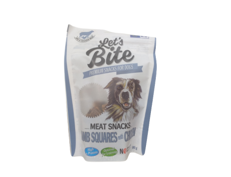 BRIT LET'S BITE MEAT SNACKS LAMB SQUARES CHICKEN 80g