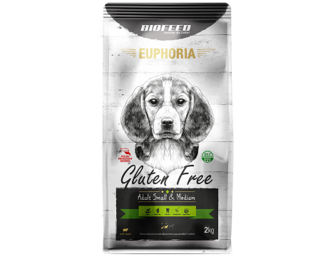 BIOFEED EUPHORIA GLUTEN FREE Small & Medium dla psów małych i średnich ras z jagnięciną 2kg