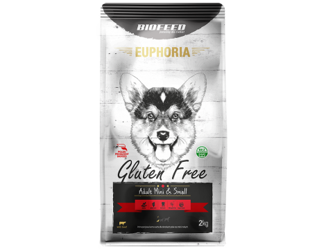 BIOFEED EUPHORIA GLUTEN FREE Mini & Small dla psów mini i małych ras z wołowiną 2kg