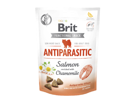 BRIT CARE Dog Functional Snack Antipararistic Salmon & Chamomile 150g