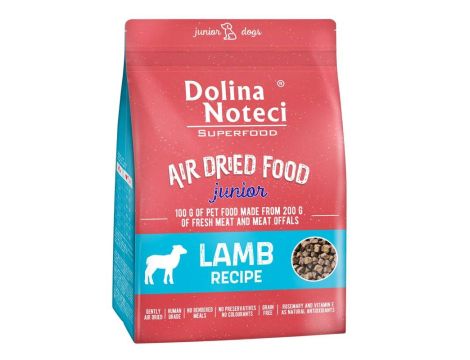 DOLINA NOTECI SUPERFOOD Junior Danie z jagnięciny karma suszona dla psa 1kg