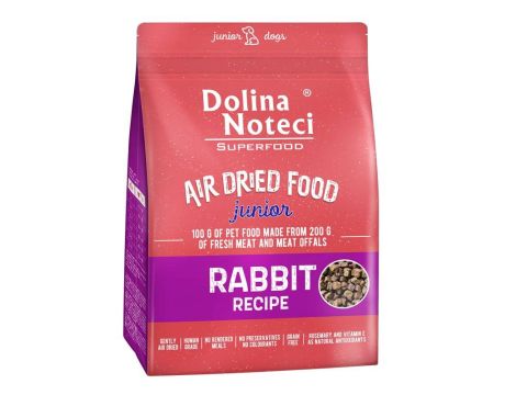 DOLINA NOTECI SUPERFOOD Junior Danie z królika karma suszona dla psa 1kg