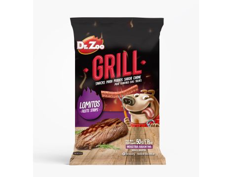 DR ZOO Grill Lomitos - Grillowane paski dla psa o smaku polędwicy 50g [11213]