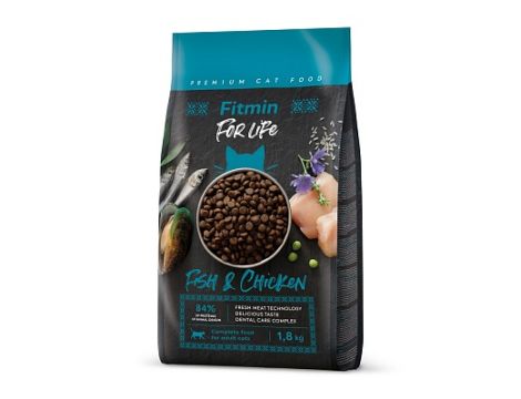 FITMIN cat For Life Adult Fish and Chicken 1,8kg