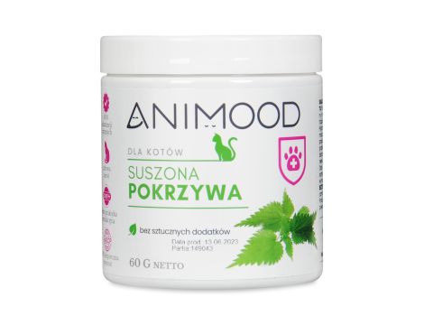 ANIMOOD Pokrzywa suszona dla kota 60g