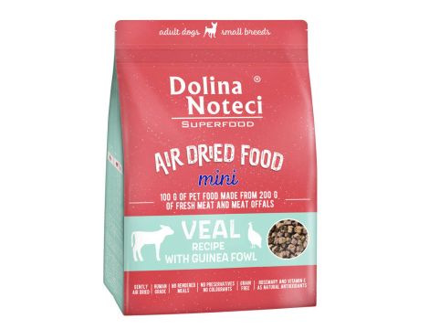 DOLINA NOTECI SUPERFOOD Mini Danie z cięlęciny i perliczki karma suszona dla psa 1kg