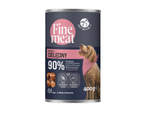 FINEMEAT Karma dla psa, kawałki cielęciny w sosie 400g [FM002 P]