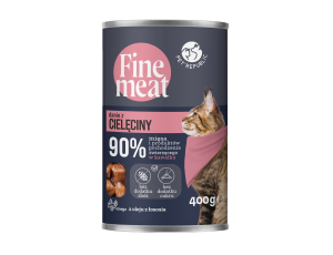 FINEMEAT Karma dla kota, kawałki cielęciny w sosie 400g [FM006 P]