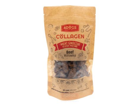 4DOGS COLLAGEN Kluski mięsne z wołowiny z proszkiem z poroża 100g