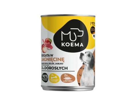 KOEMA Mokra karma dla psa z jagnięciną, puszka 400g