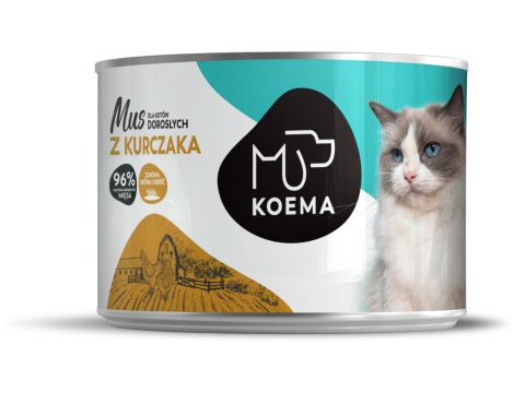 KOEMA Mokra karma dla kota z kurczakiem, puszka 200g