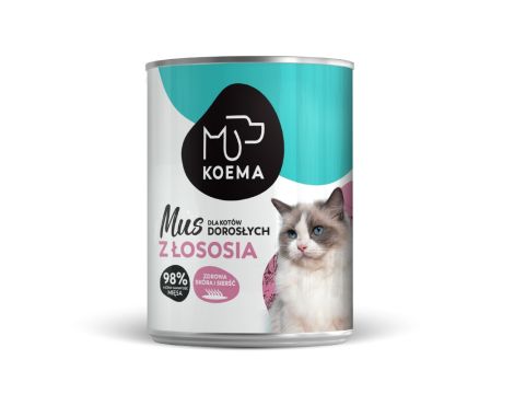 KOEMA Mokra karma dla kota z łososiem, puszka 400g