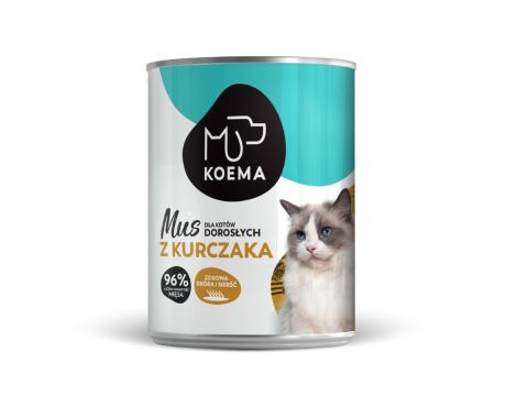 KOEMA Mokra karma dla kota z kurczakiem, puszka 400g