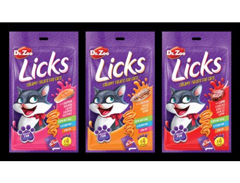 DR ZOO Licks creamy treats for cats - Liquid kremowy przysmak dla kota o smaku łososia 4x15g [11392]